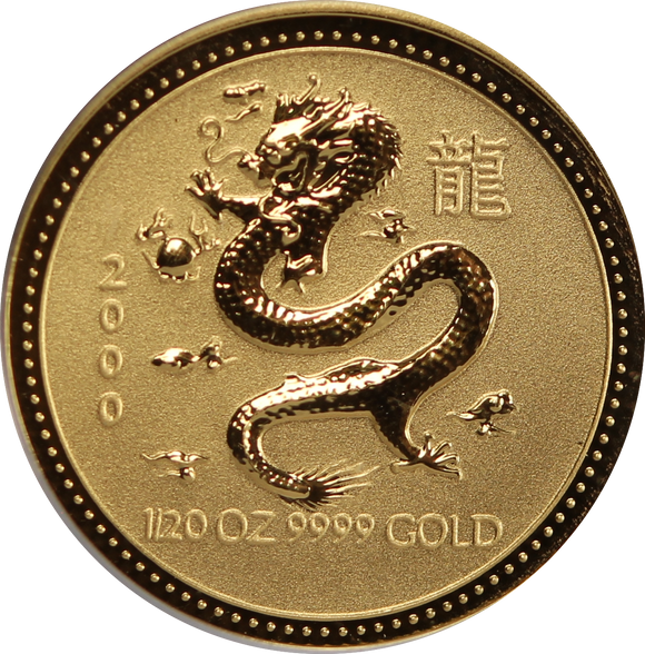 2000 Year of the Dragon 1/20oz Gold Coin