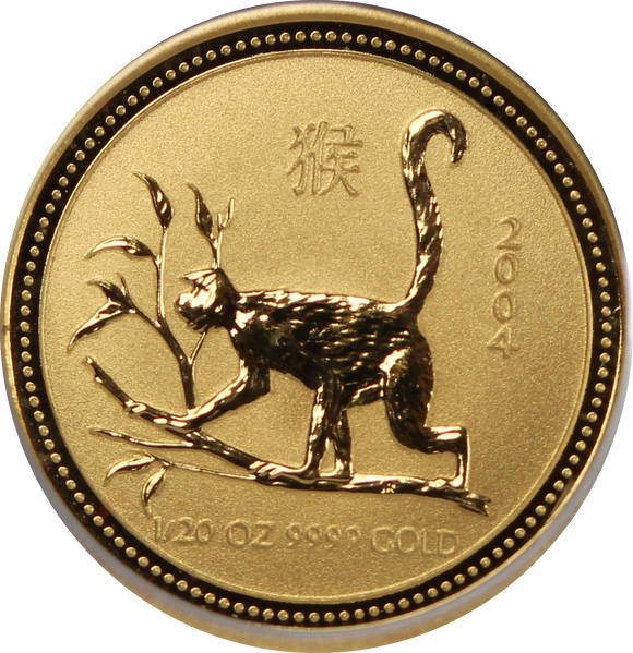 2004 Year of the Monkey 1/20oz Gold Coin