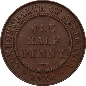 1924 Halfpenny gVF