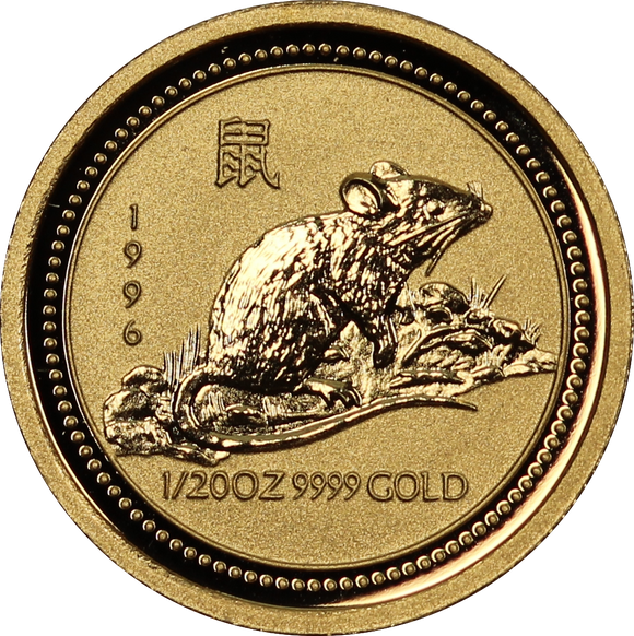 1996 Year of the Mouse 1/20oz Gold Coin