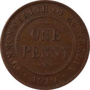 1919 Penny Dot Below Scroll VF