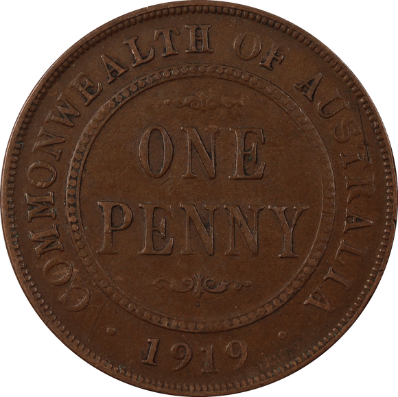 1919 Penny Dot Below Scroll VF