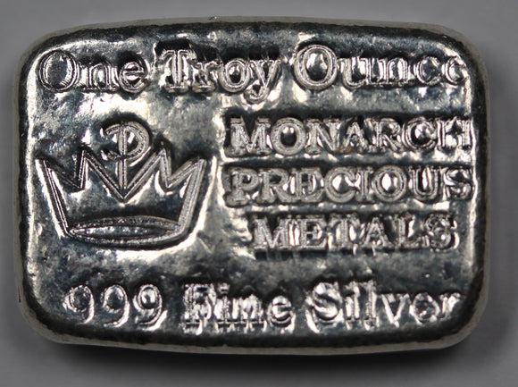 1oz Silver Cast Bar - Monarch Precious Metals