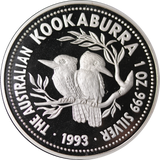 1993 Kookaburra 1oz Silver Proof Coin