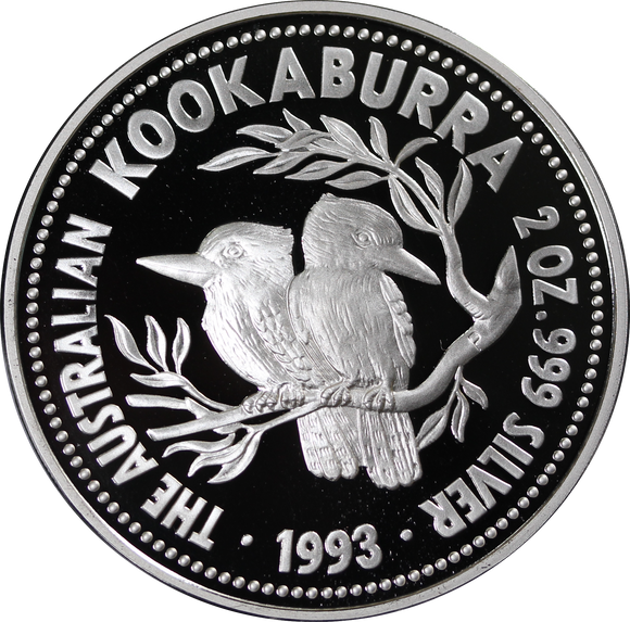 1993 Kookaburra 2oz Silver Proof Coin
