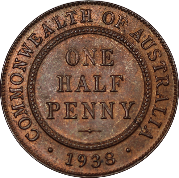 1938 Halfpenny UNC