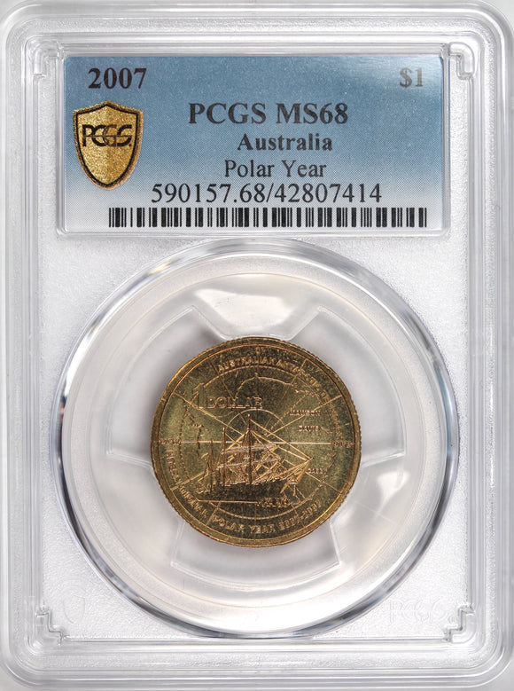 2007 Polar Year $1 Coin MS68