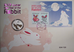 2023 Baby Rabbit 1/2oz Coloured Silver Proof PNC