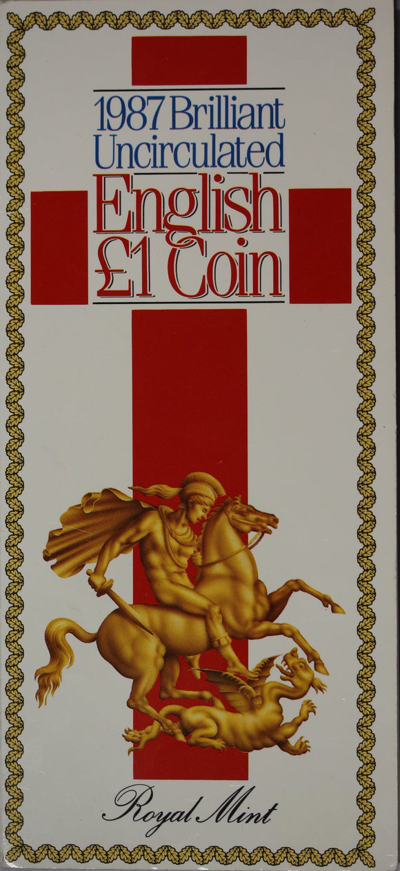 GB 1987 English One Pound Coin BU
