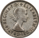 1957 Threepence Circulated