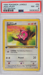 Jigglypuff 1999 Jungle Set First Edition PSA 8 Pokemon Card