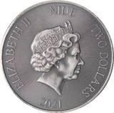 2021 Robin Hood 1oz Silver Antiqued Coin