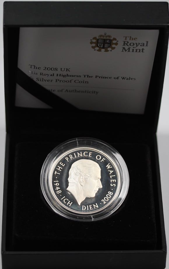 GB 2008 Prince of Wales Charles III 5 Pound Proof Coin