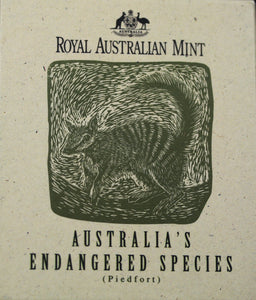 1995 Australia's Endangered Species - Numbat - $10 Silver Piedfort Coin