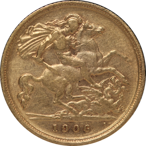 1906 Sydney Mint Half Sovereign gFine