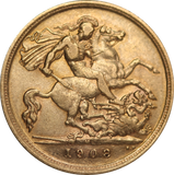 1908 Melbourne Mint Half Sovereign aVF