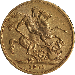 1881 Melbourne Mint Sovereign Fine