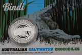 2015 Bindi Australian Saltwater Crocodiles 1oz Silver Coin in Card