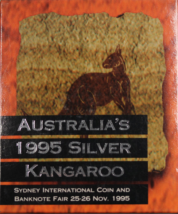 1995 Australian Kangaroo 1oz Silver Coin Sydney Coin Fair Issue