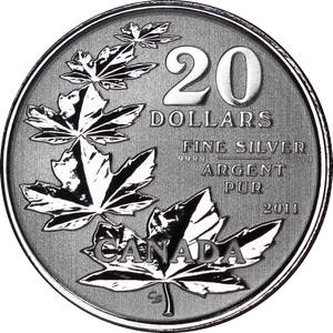 2011 Canada 1/4oz Fine Silver $20 Coin