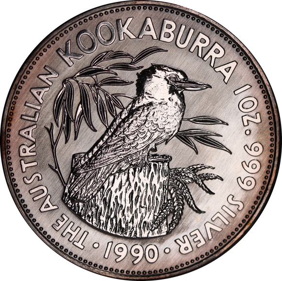 1990 Kookaburra 1oz Silver Coin