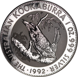 1992 Kookaburra 1oz Silver Coin