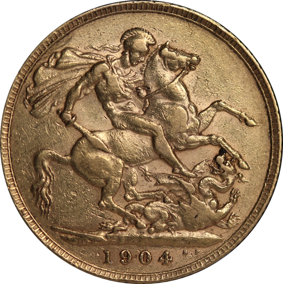 GB 1904 Gold Sovereign gFine