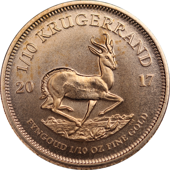 2017 South Africa 1/10oz Gold Krugerrand Coin