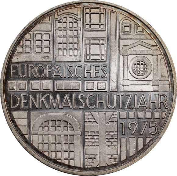 Germany 1975F (Stuttgart Mint) 5 Mark European Monument Protection Year UNC