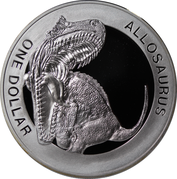 New Zealand 2010 Allosaurus 1oz Silver Coin
