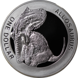 New Zealand 2010 Allosaurus 1oz Silver Coin