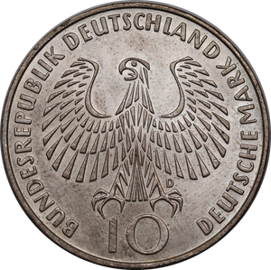 Germany 1972D (Munich Mint) 10 Mark Munich Olympics UNC