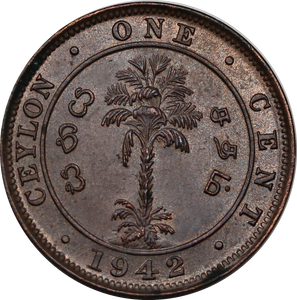 Ceylon 1942 One Cent aUNC