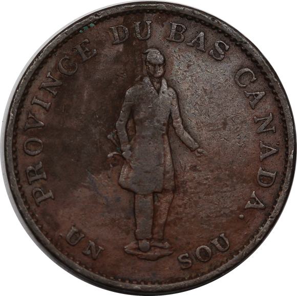 Canada 1837 Half Penny Token Lower Canada Fine