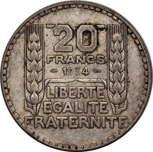 France 1934 20 Francs VF