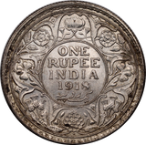 India-British 1918 Rupee gEF