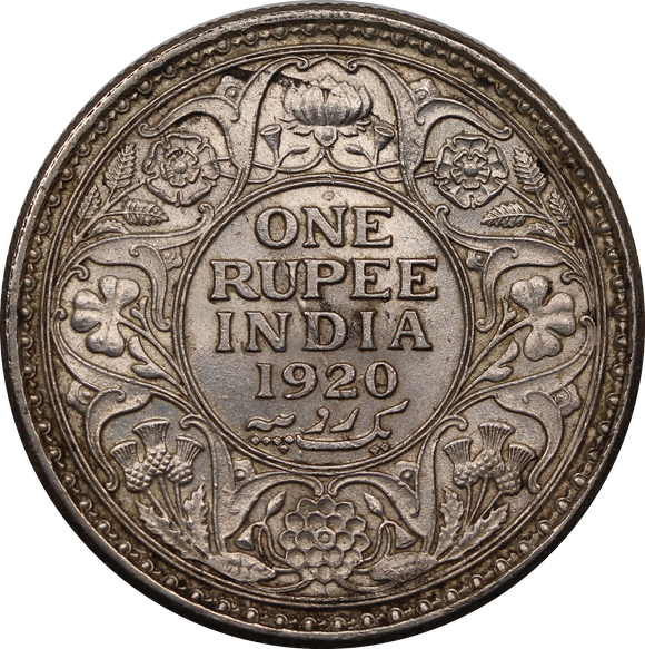 India-British 1920 Rupee gEF