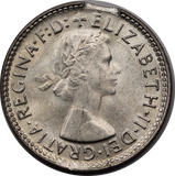 1963 Sixpence Clipped Planchet EF