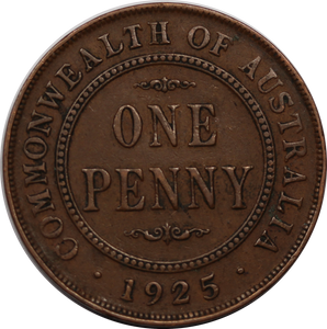 1925 Penny Fine (w/ verdigris spot on Obverse)