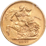 1877 Melbourne Sovereign PCGS AU53