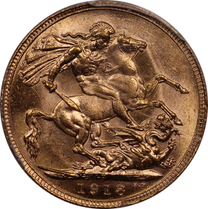 1918 Perth Sovereign PCGS MS63+