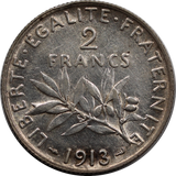 France 1913 2 Francs UNC