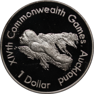 NZ 1989 Commonwealth Dollar Proof