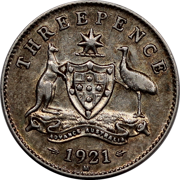 1921M Threepence EF
