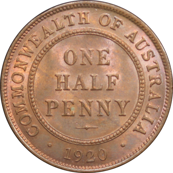 1920 Halfpenny UNC