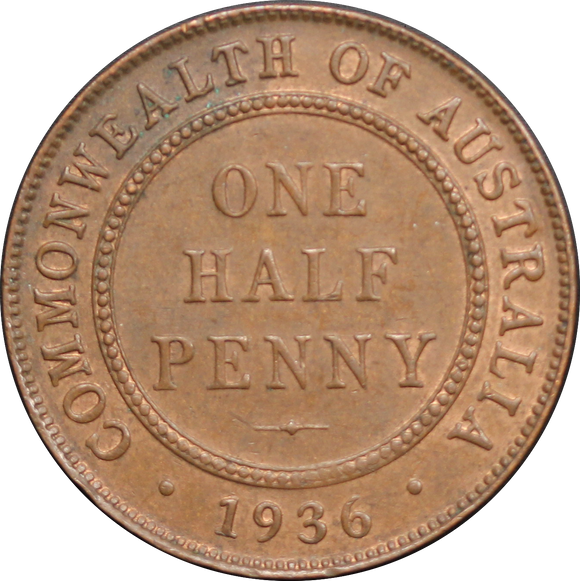 1936 Halfpenny UNC