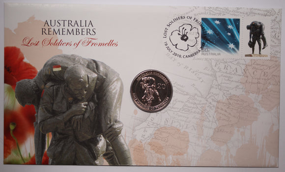 2010 20c Australia Remembers Lost Soldiers of Fromelles PNC