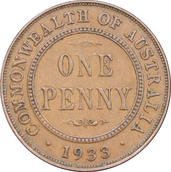 1933/32 Overdate Penny VF
