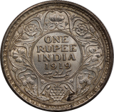 India-British 1919 Rupee UNC