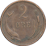 Denmark 1897 2 Ore VF